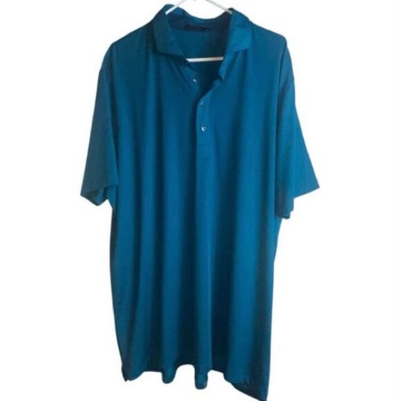 Greyson Polo Shirt Blue Relaxed Collared Sport Golf Wolf Men’s Size XXL - Picture 1 of 4